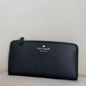 Kate Spade Black Zip-Around Wallet